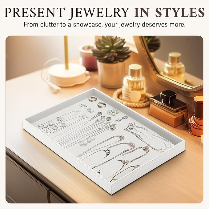 RJ Displays Stackable Jewelry Tray Set, Stackable Plastic Jewelry Organizer Tray - Image 2
