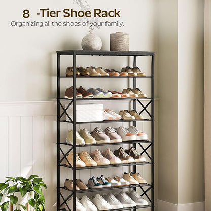 YATINEY 8 Tier Shoe Rack, Large Capacity Shoe Storage Organizer Holds 32 Pairs - Image 4