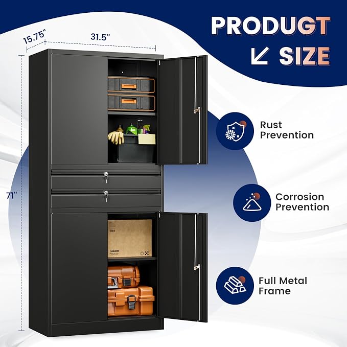 Metal Garage Storage Cabinet - Image 3