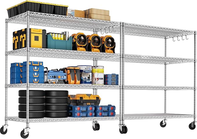 PrimeZone 4 Tier 55.5" Wx24 Dx76 H Wire Shelving by PrimeZone