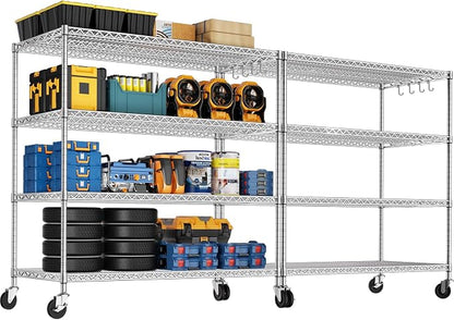 PrimeZone 4 Tier 55.5" Wx24 Dx76 H Wire Shelving by PrimeZone
