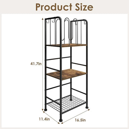 3-Tier Freestanding Cabinet Towel Rack Metal Stand | M-shaped detachable - Image 7