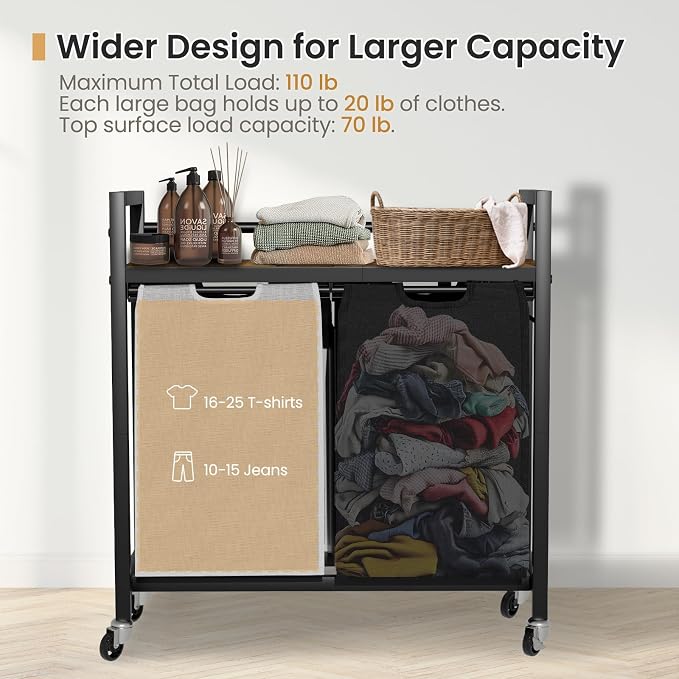Laundry Hamper, Laundry Basket, Laundry Sorter - Image 3