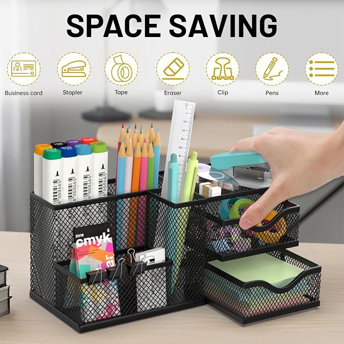 Mesh Desk Organizer, Pen Organizer - Image 5
