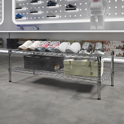 18" Deep x 42" Wide x 14" Height Wire Shelving Kit | 2-Tier | NSF Commercial - Image 2