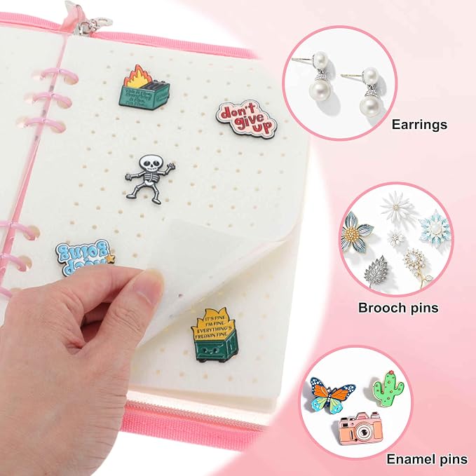 CAPASTEC Pin Bag, Portable Pin Display Book, Brooches Storage - Image 5