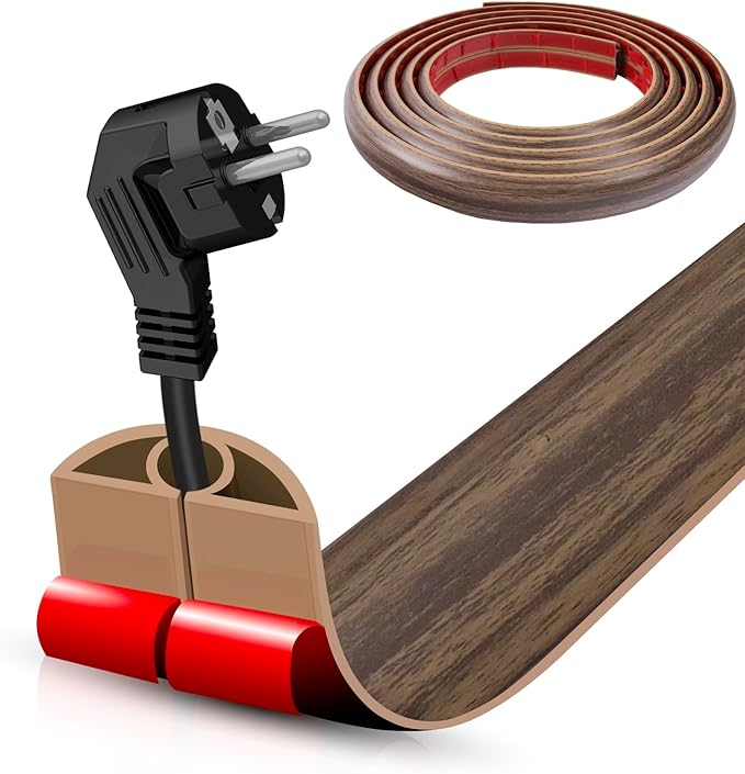Floor Cord Cover Self Adhesive Cord Hider, 10FT Cable Management, Extension by DBHXXMB-HH