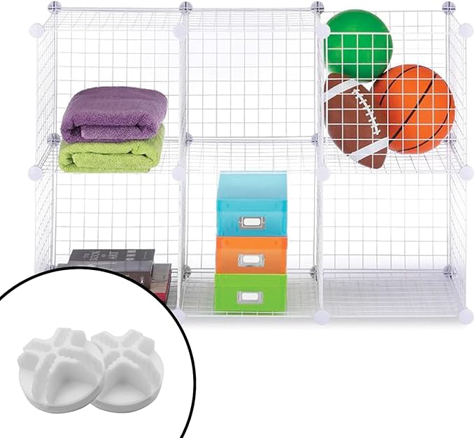 50 Pcs Wire Cube Connectors, Plastic Grid Cube Organizer Connector - Image 7