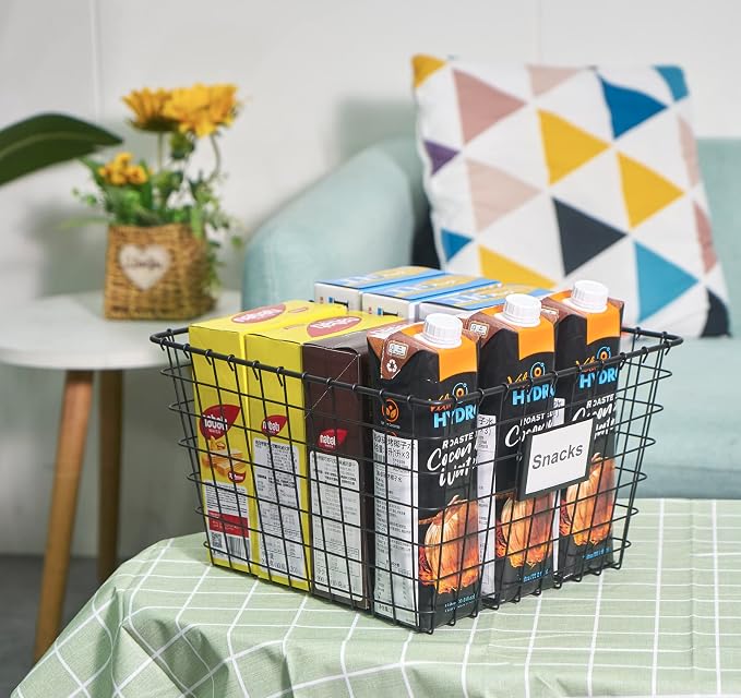 JUNCHU CHERRY 4 Pack【Extra Large】 Wire Handmade Storage Basket - Image 4