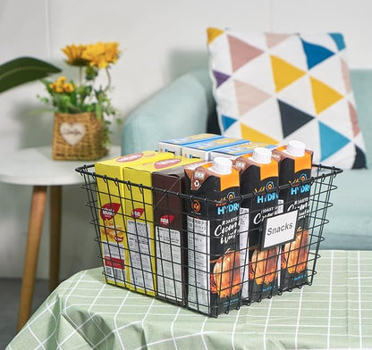JUNCHU CHERRY 4 Pack【Extra Large】 Wire Handmade Storage Basket - Image 4