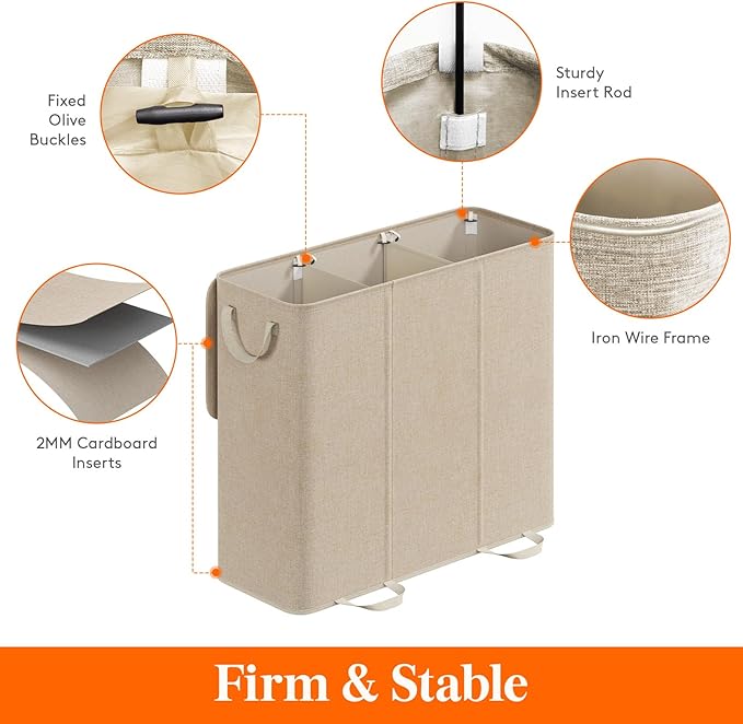 Lifewit Triple Laundry Hamper - Image 3