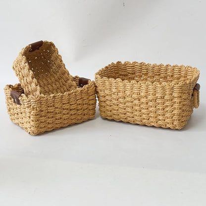 Small Paper rope baskets for Organizing, Cute woven storage Little basket for - Image 7