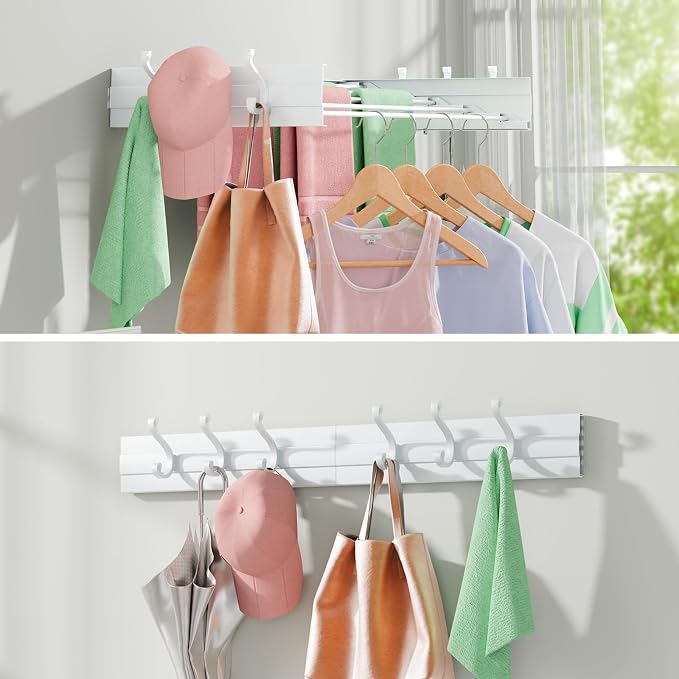 Wall Mounted Drying Rack 31.5", Foldable Clothes Drying Rack - Image 8