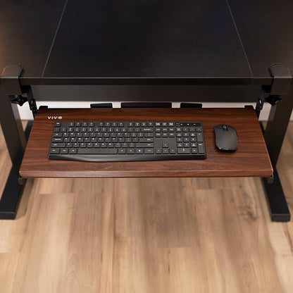 VIVO Large Height Adjustable Under Desk Keyboard Tray, C-clamp Mount System - Image 2
