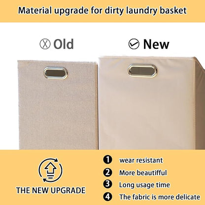 Bamboo Laundry Hamper with 3 Tier Shelves & Tilt Out Basket, Laundry Baskets - Image 8
