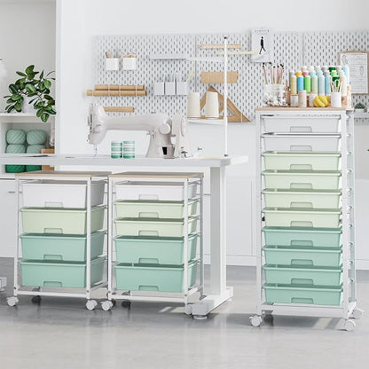 Rolling Cart with Drawers, 10 Drawer Rolling Cart, Storage Cart, Utility Cart - Image 6