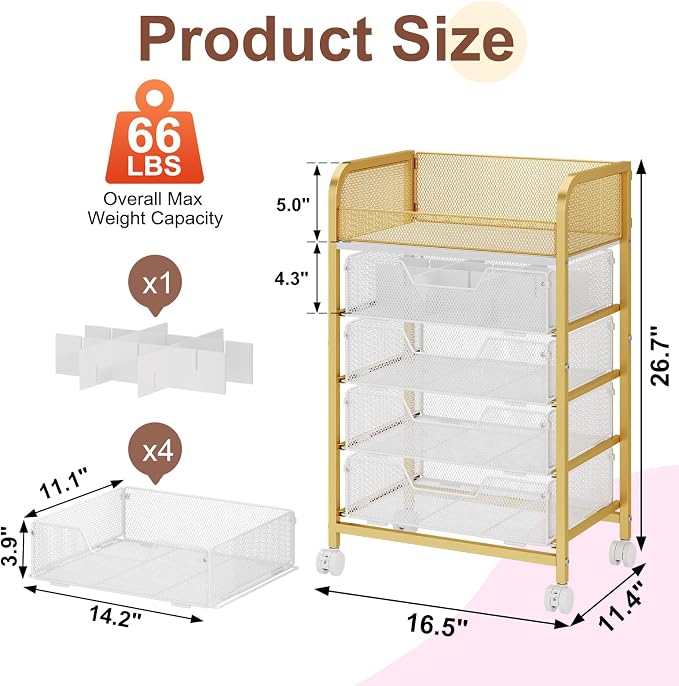 Hongtamoya Makeup Cart Organizer - Image 6