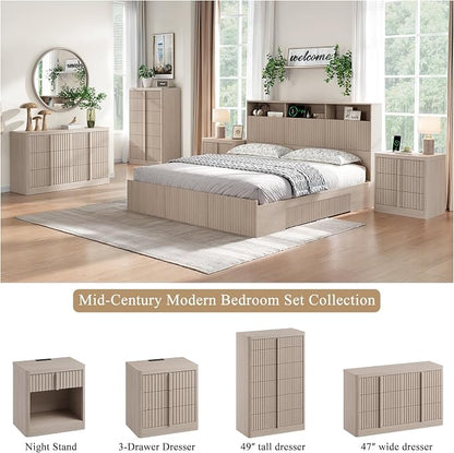 Fluted Dresser for Bedroom, Modern Chest of Drawers - Image 7