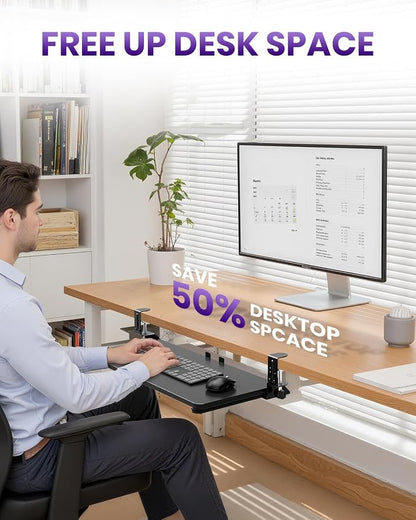 Ergonomic Keyboard Tray Under Desk, Pull Out - Image 6