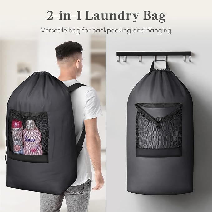 Lifewit Laundry Bag, Extra Large Laundry Backpack - Image 5