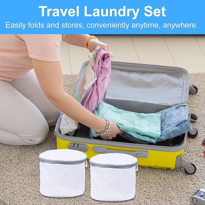2pcs Underwear Bra Mesh Laundry Bag, 6.50x5.91in/16.5x15cm Durable Reusable - Image 7