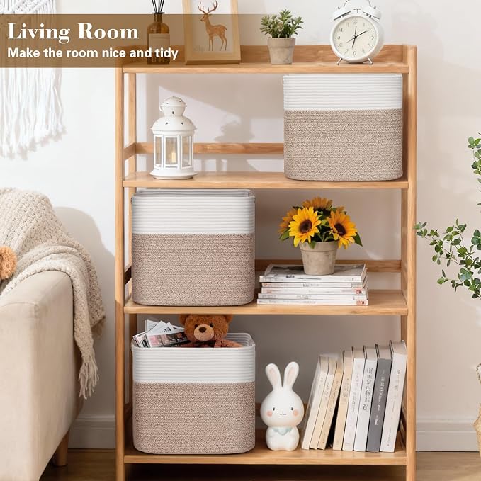 15×13 Inch Storage Cubes, 3 Pack Cube Storage Bins - Image 2
