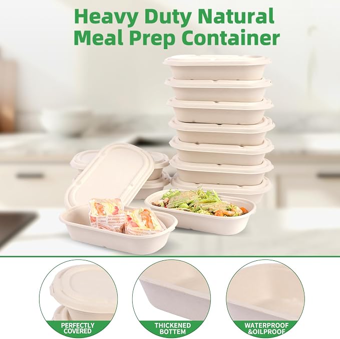 50Pcs Disposable Meal Prep Food Containers - Image 4