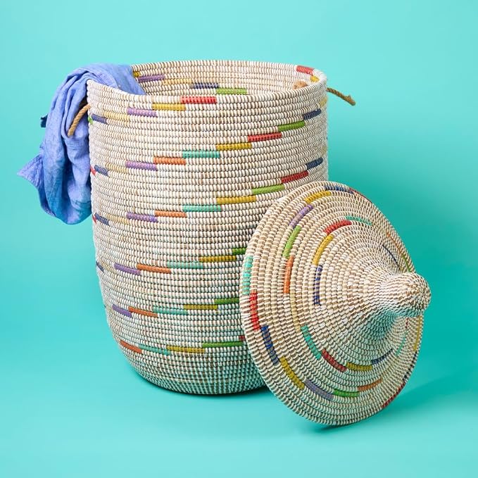 Tall Large Decorative Wicker Storage Basket by Senegalo