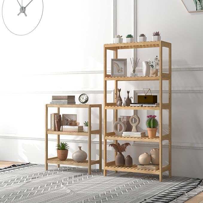 Bamboo Rack, Adjustable Bamboo Shelf, Bathroom Living Room - Image 7
