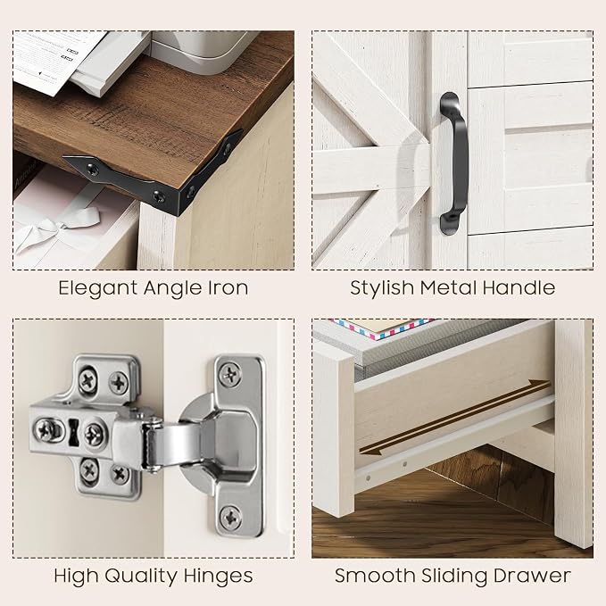 Halitaa 5 Drawer File Cabinet Office Drawers Organizer, Under Desk Cabinets - Image 7