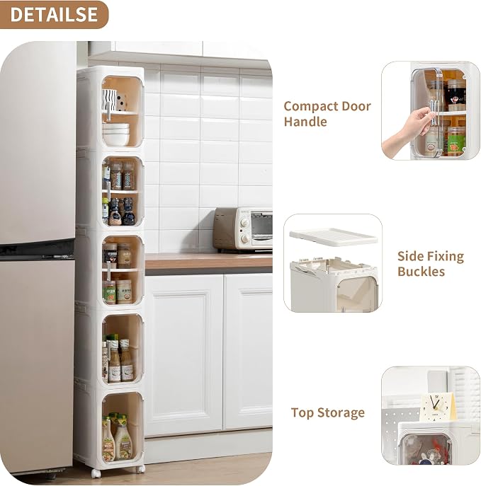 Narrow Bathroom Storage Cabinet - Image 6