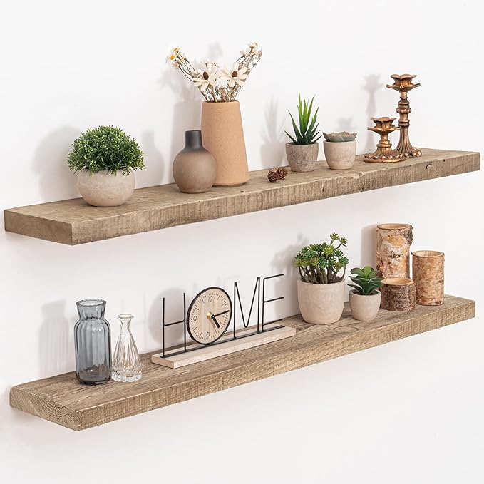 Floating Shelves Reclaimed Barnwood by FLYJOE