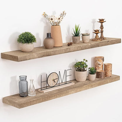 Floating Shelves Reclaimed Barnwood by FLYJOE