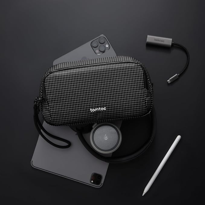 tomtoc Electronic Organizer Travel Case Performance, Water Resistant Dual - Image 7