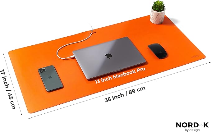 Nordik Leather Desk Mat Cable Organizer - Image 6