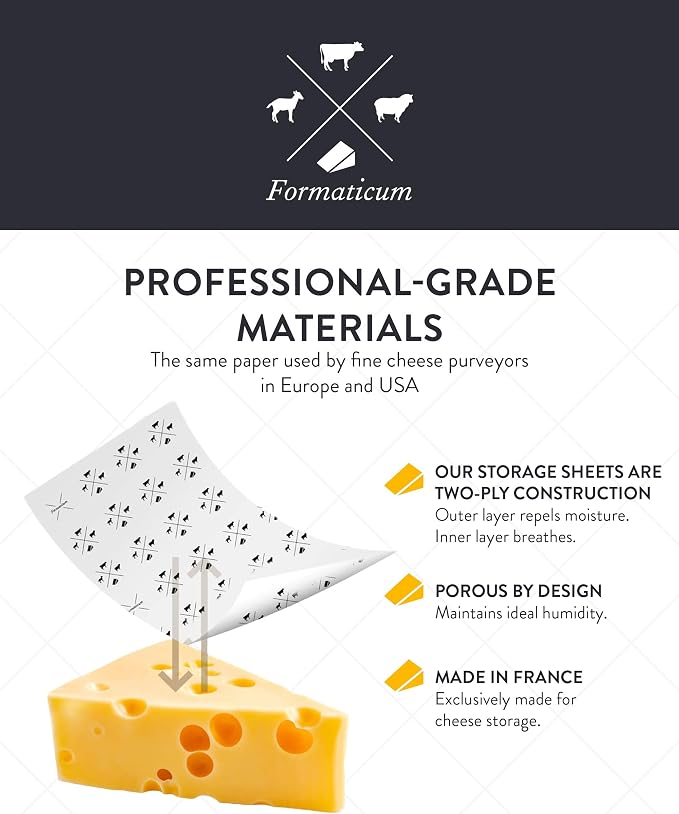 Formaticum Cheese Storage Kit | Cheese Storage Bags, Cheese Storage Paper - Image 3
