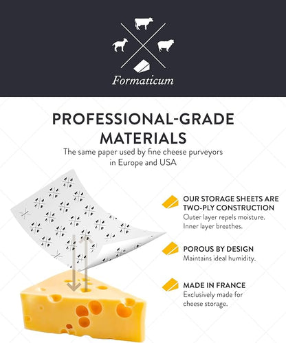 Formaticum Cheese Storage Kit | Cheese Storage Bags, Cheese Storage Paper - Image 3