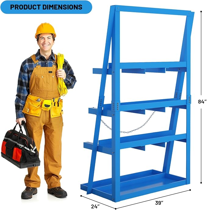 Vertical Bar Rack, 3000 Lbs Weight Capacity, Steel Bays Long Parts Storage Rack - Image 3