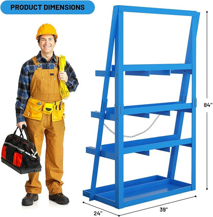 Vertical Bar Rack, 3000 Lbs Weight Capacity, Steel Bays Long Parts Storage Rack - Image 3