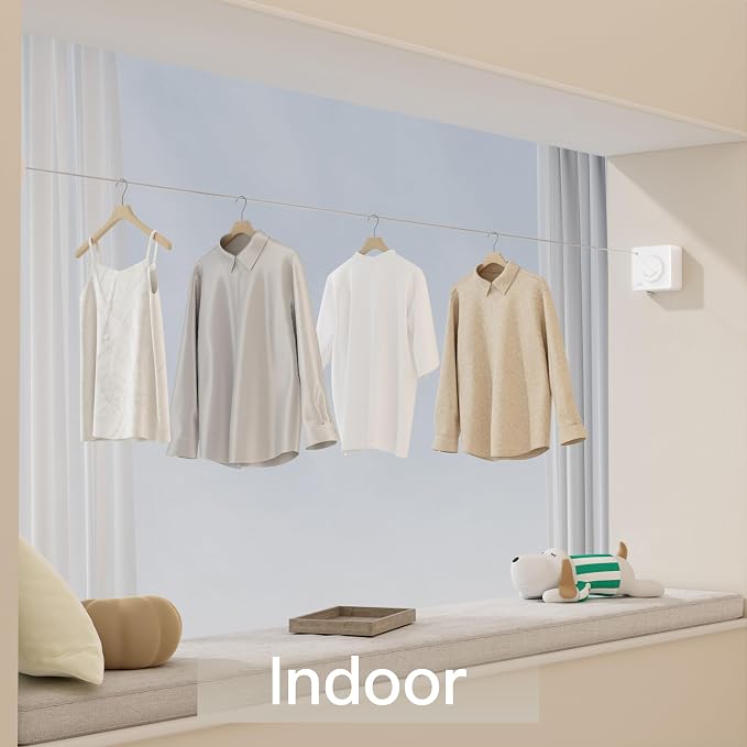 Retractable Clothesline Indoor Outdoor, Clothes Line Retracting Indoor - Image 6