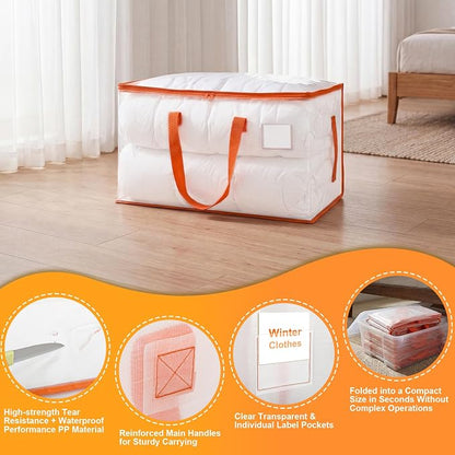 KYODOLED 2-Pack Clear Moving Bags Heavy Duty Extra Large, Storage Totes - Image 9