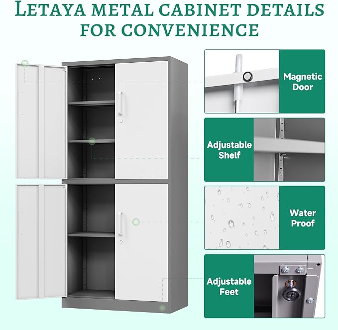 Letaya Metal Storage Cabinet - Image 7