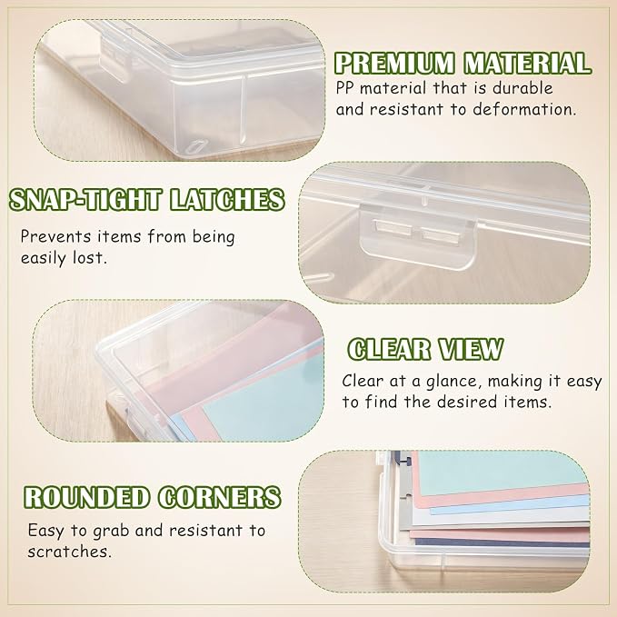 Jetec 6 Pieces Mini Plastic Clear Beads Storage Containers Box - Image 3