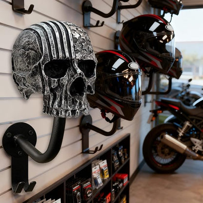 Helmet Holder, Skull Helmet Holder Wall Mount Helmet Rack - Image 4
