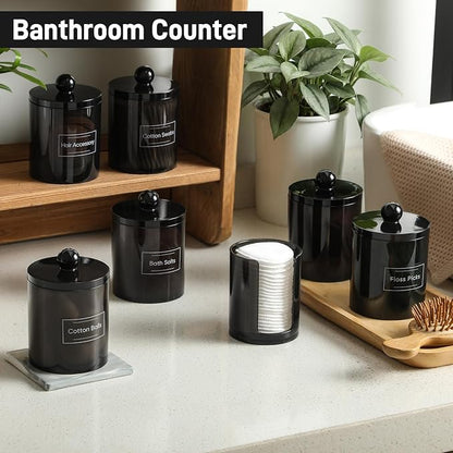 4 Pcs, Acrylic Qtip Holder Dispenser - Image 4
