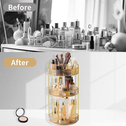 360 Rotating Makeup Organizer, 3 Tier Large Capacity Make Up Organizers and - Image 5
