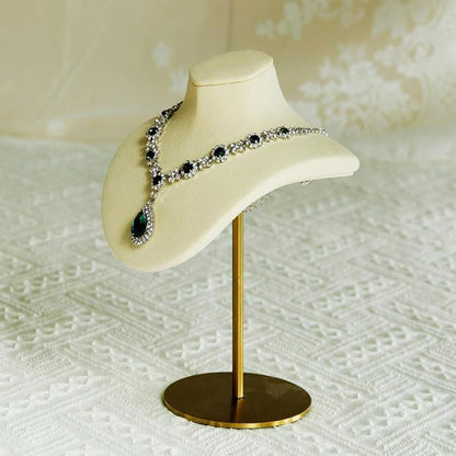 Necklace Display Stand For Selling Velvet Chain Jewelry Bust Holder Organizer - Image 4