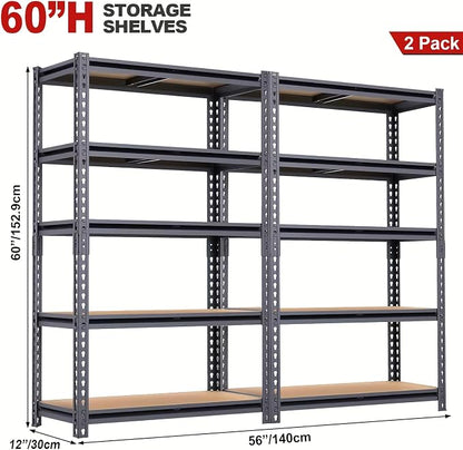 Garage Storage Shelves 2PCS, 2400 LBS Heavy Duty Shelving, Metal Garage Shelves - Image 3
