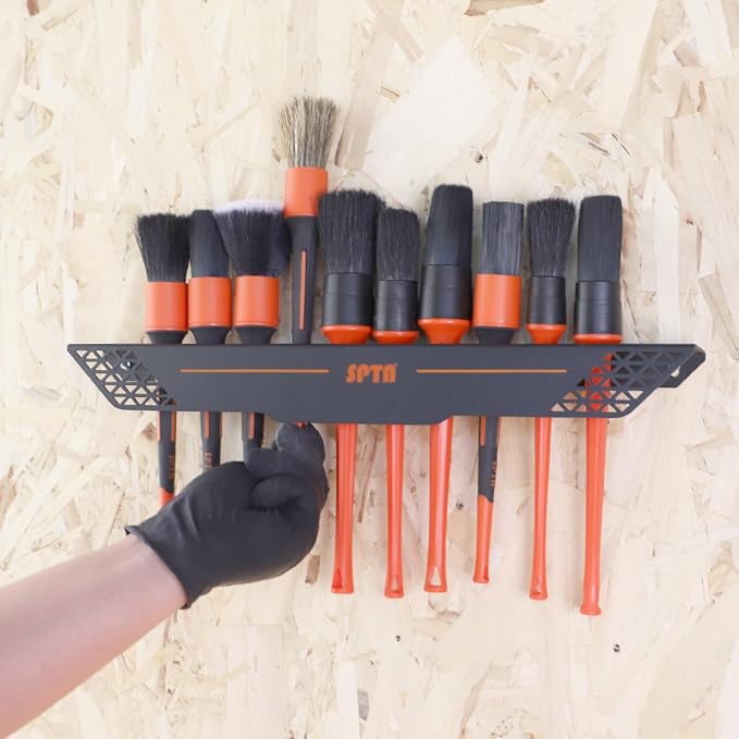 SPTA Car Detailing Brush Holder Detail Brush Rack Detailing Brushes Organizer - Image 7
