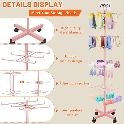 Retail Display Stand Rotating Display Stand 4 Tier Spinning Display Stand - Image 3